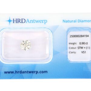 Diamante sigillato certificato HRD Antwerp