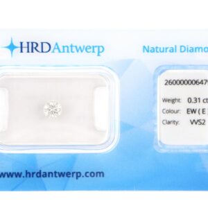 Diamante sigillato certificato HRD Antwerp