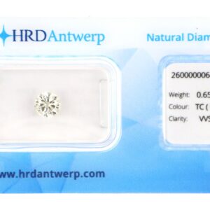Diamante sigillato certificato HRD Antwerp