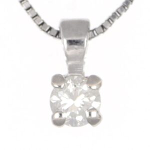 Collana punto luce in oro 18kt con diamante