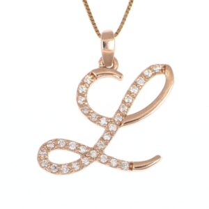 Collana con pendente in oro 18kt con diamanti