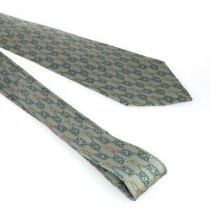 Cravatte Hermès Vintage in seta stampata con corda ad anello