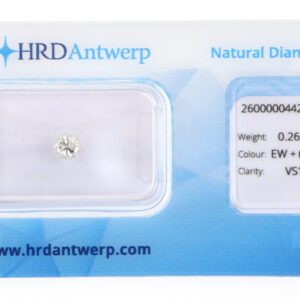 Diamante sigillato certificato HRD Antwerp
